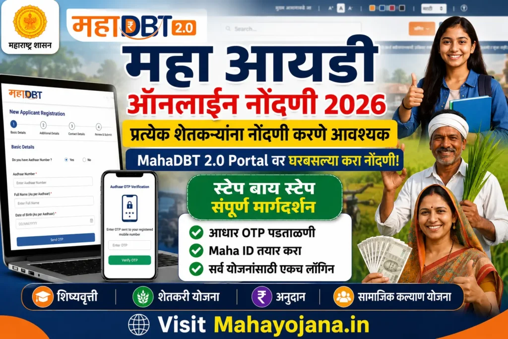 Maha ID Online Registration 2026 महा आयडी ऑनलाईन नोंदणी